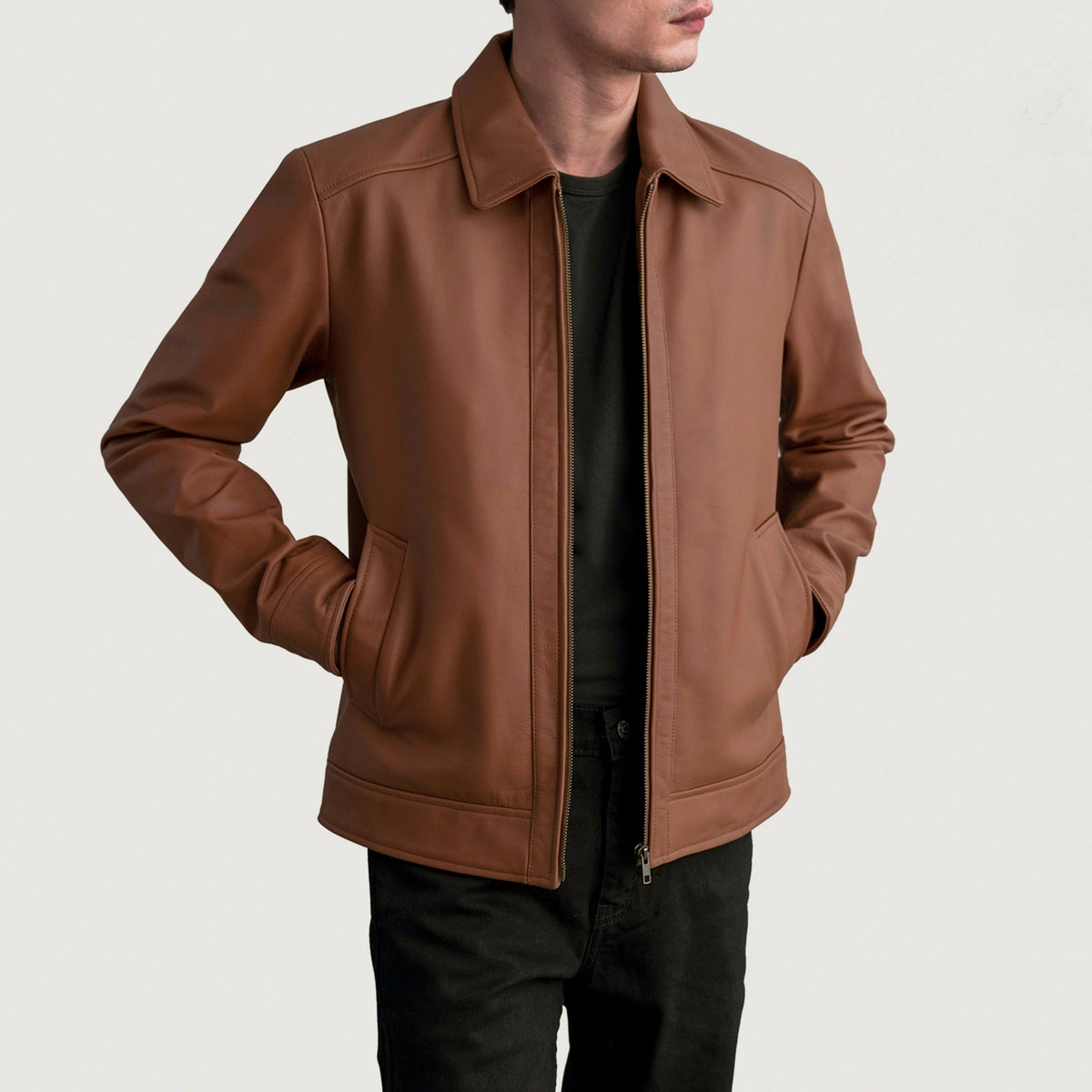 Inferno Matte Brown Leather Jacket For Men The Jacket Maker