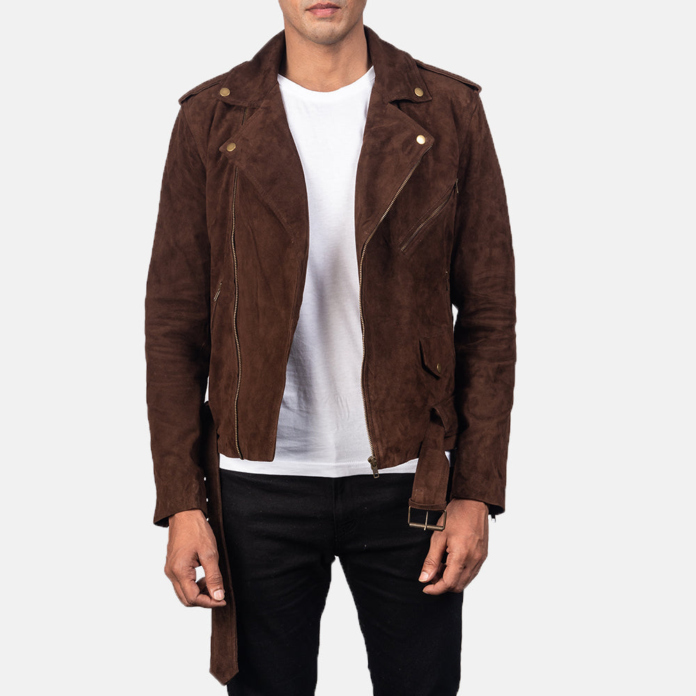 Men's Allaric Alley Mocha Suede Biker Jacket – The Jacket Maker