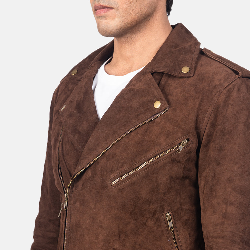 Men's Allaric Alley Mocha Suede Biker Jacket – The Jacket Maker