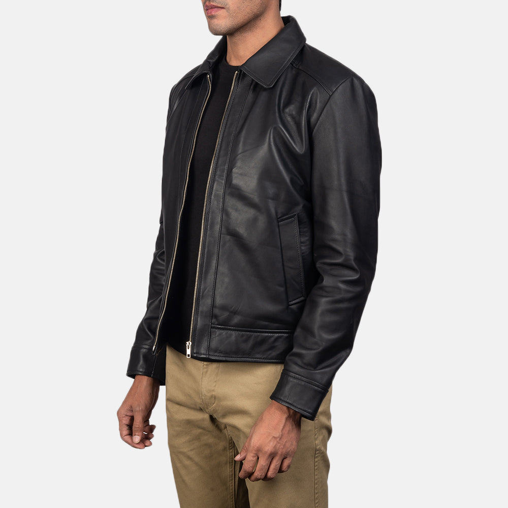 Men's Inferno Black Leather Jacket – The Jacket Maker