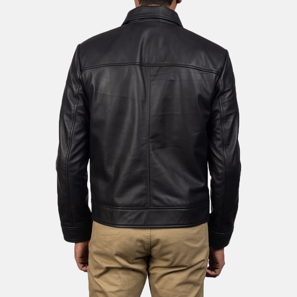 Men's Inferno Black Leather Jacket – The Jacket Maker