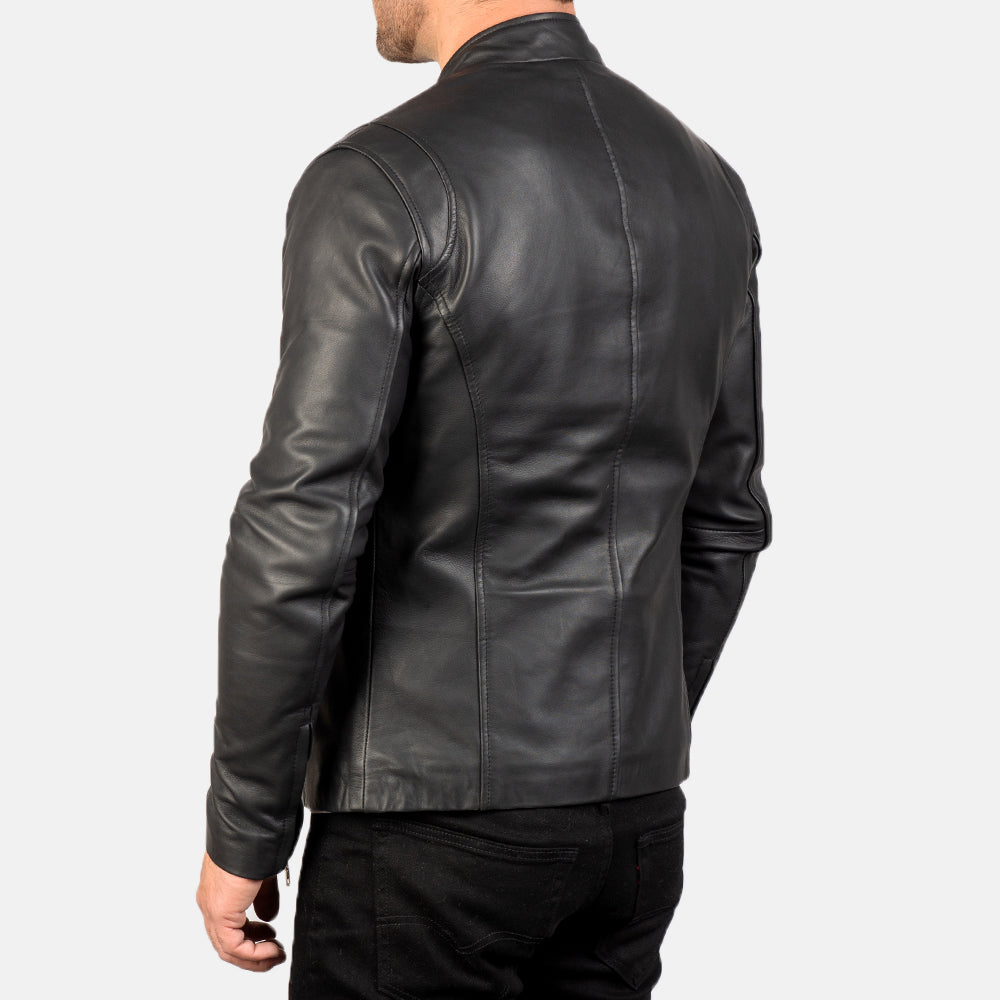 Men's Ionic Black Leather Jacket – The Jacket Maker