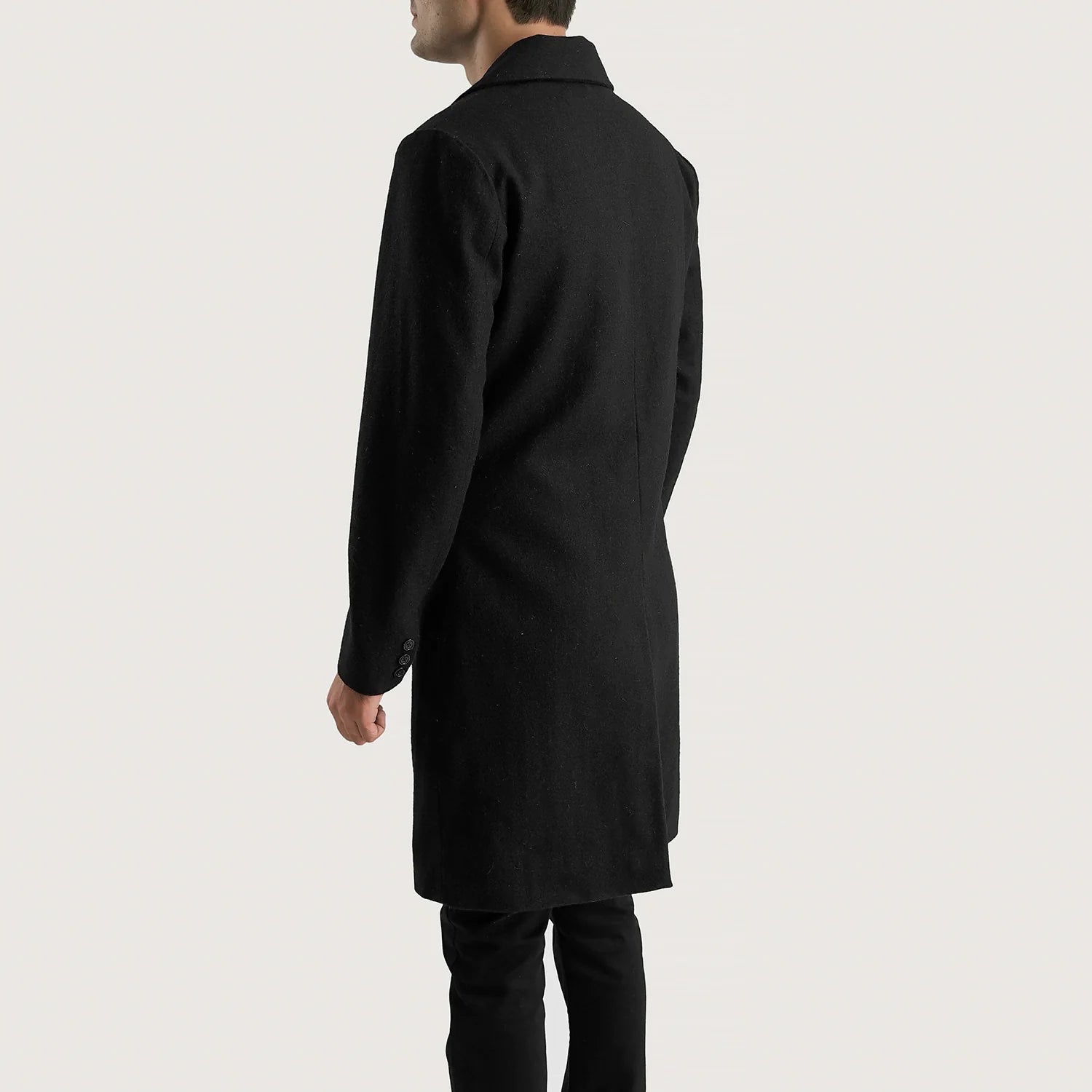 Men's Claud Black Wool Double Breasted Coat – The Jacket Maker