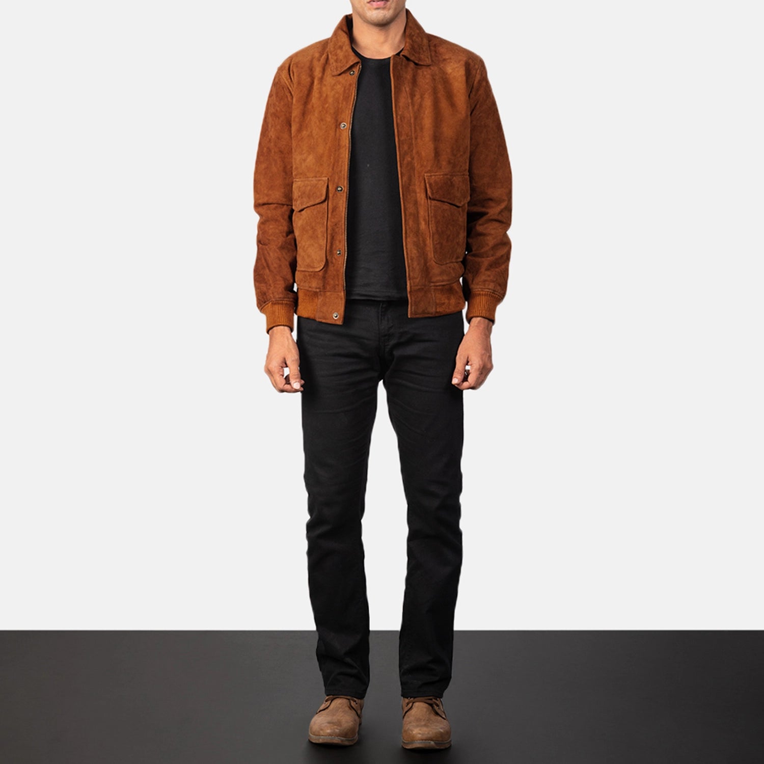 Men's Coffmen Brown Suede A2 Bomber Jacket – The Jacket Maker