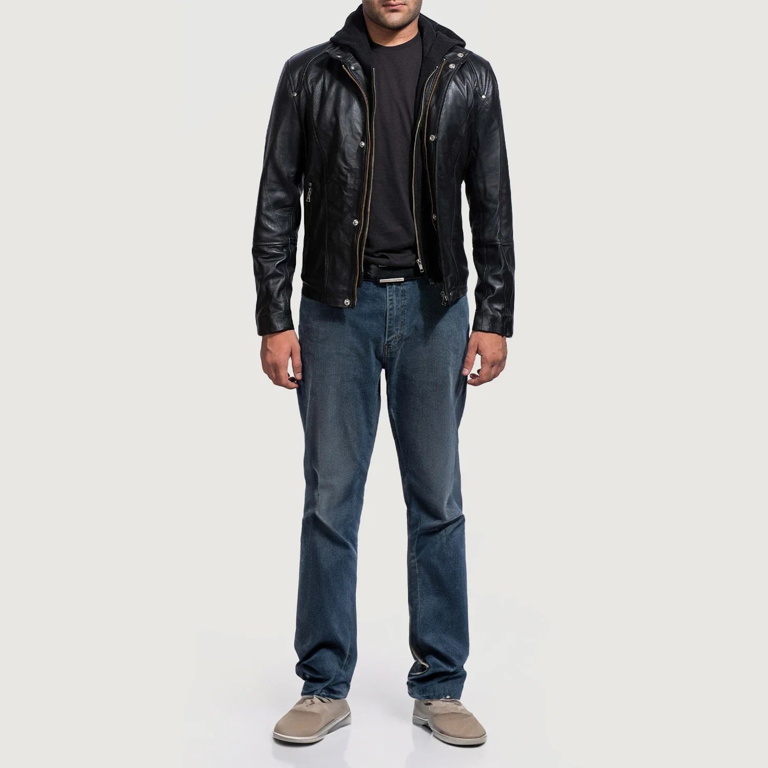 Men's Highschool Black Leather Jacket – The Jacket Maker Men's Highschool Black Leather Jacket – The Jacket Maker