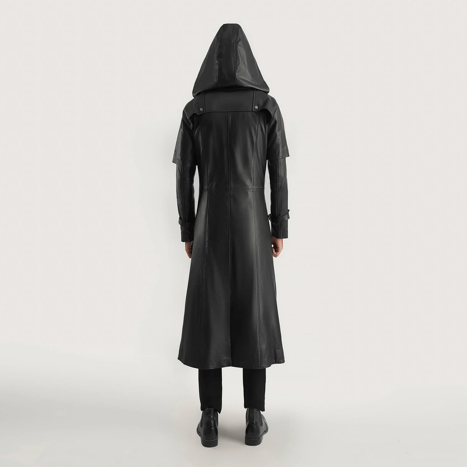 Black hooded trench coat mens new arrivals