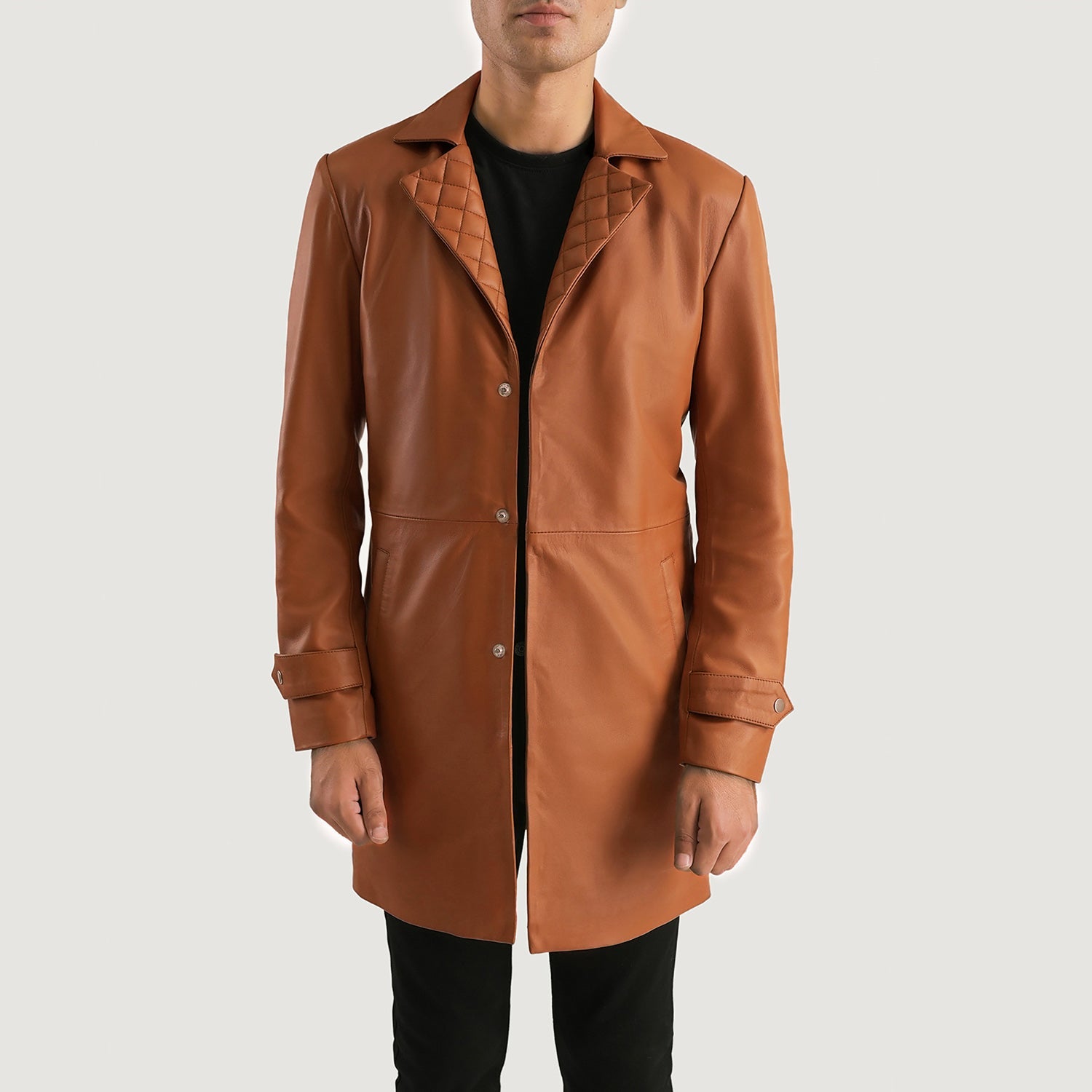 Leder coat new arrivals