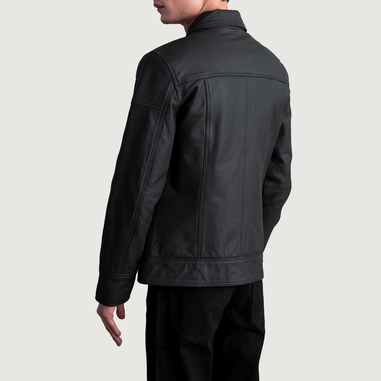 Matte leather jacket mens store