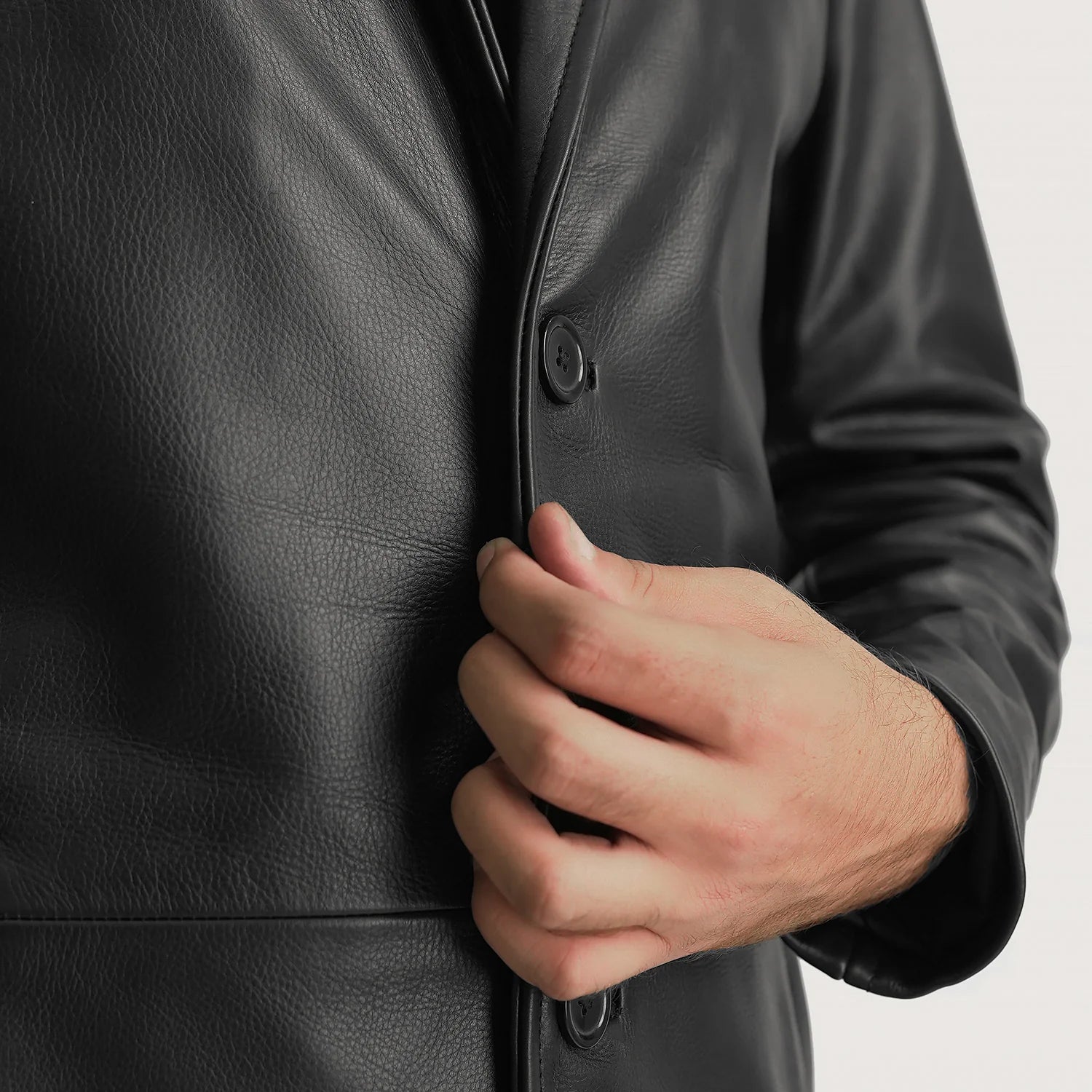 Mateo Black Leather Single Breasted Coat For Men – The Jacket Maker