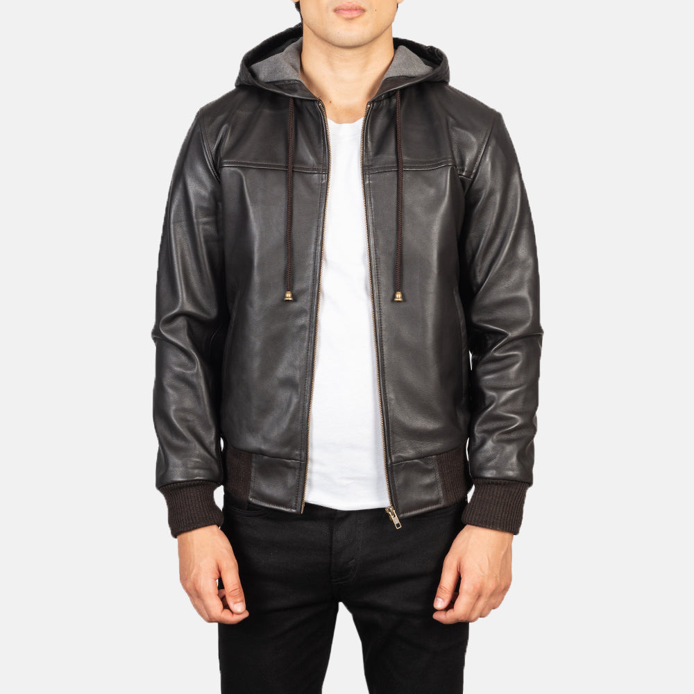 Men s Hooded Leather Jackets Buy Hooded Leather Jackets For Men in Canada The Jacket Maker