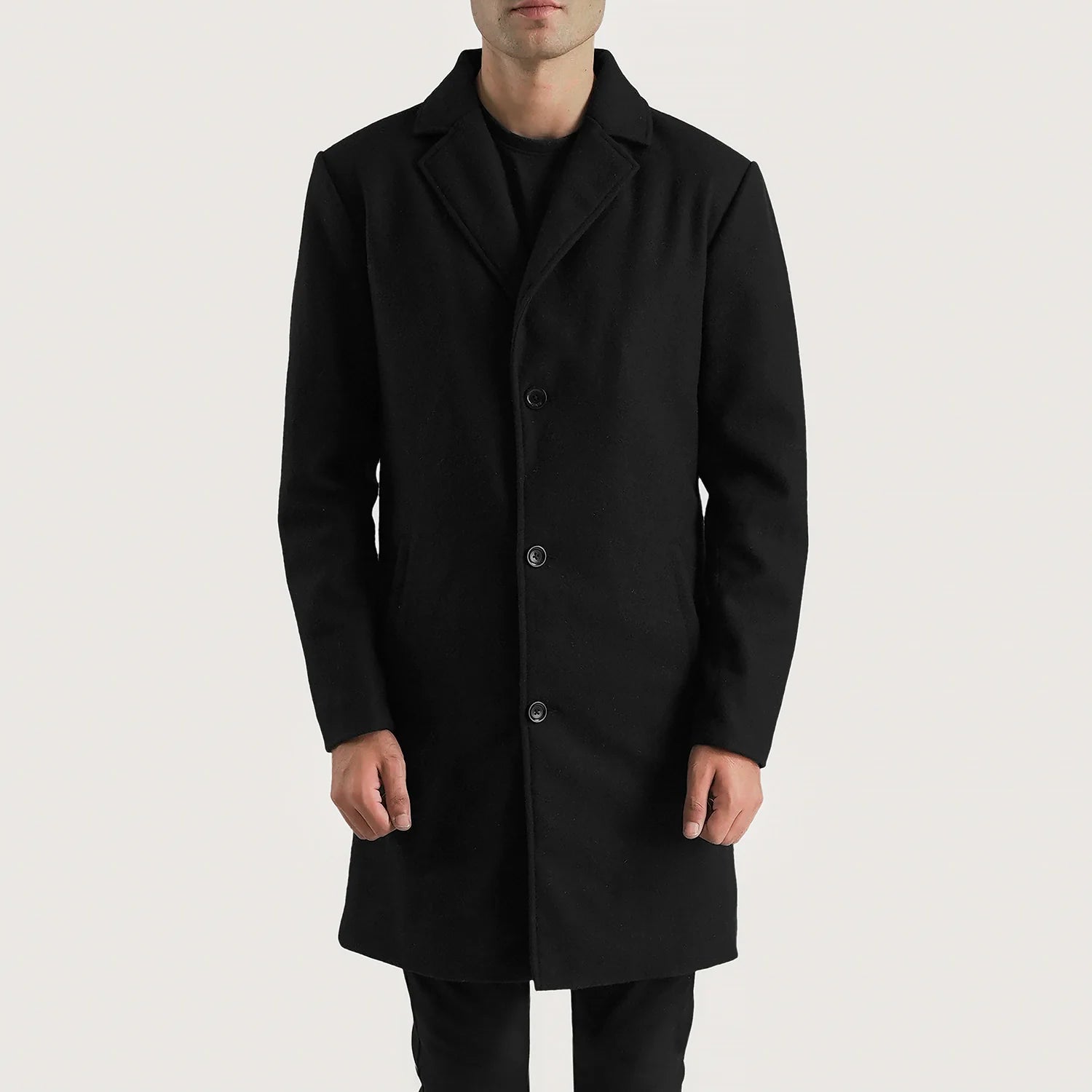 ジャケット・アウター TODAYFUL Wool Over Coat / BLACK 38 Men_s_Petrillo_Black_Wool_Sing