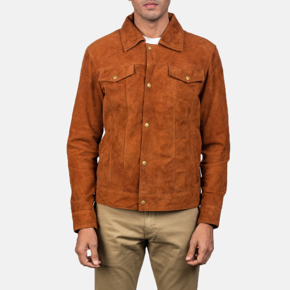 Men's Stallon Brown Suede Trucker Jacket – The Jacket Maker