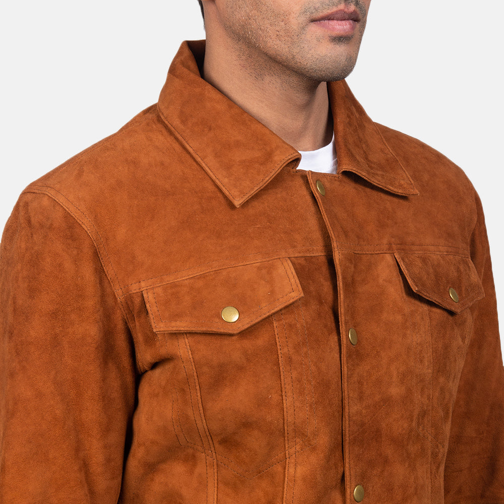 Men's Stallon Brown Suede Trucker Jacket – The Jacket Maker