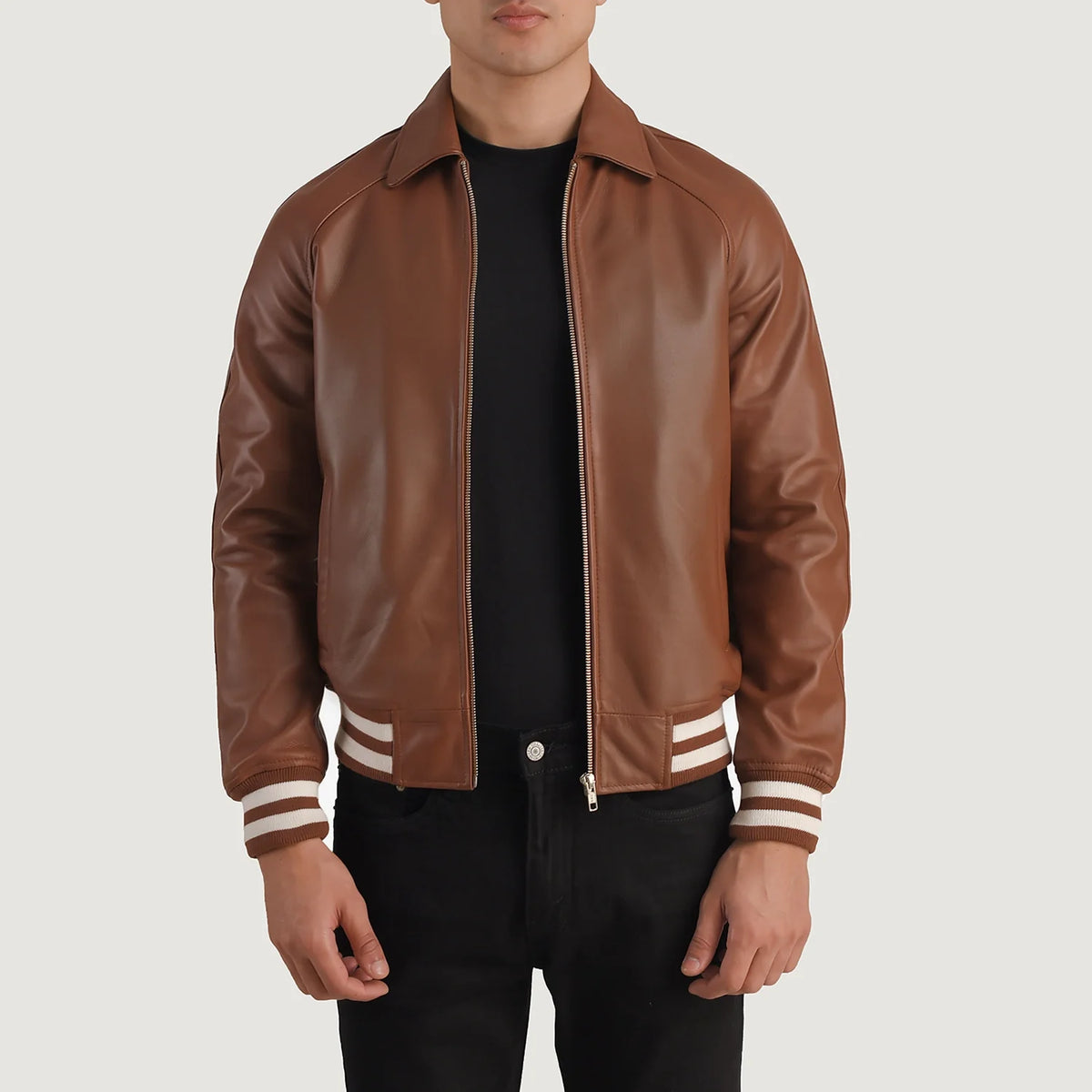 Walton Brown Leather Varsity Jacket For Men – The Jacket Maker