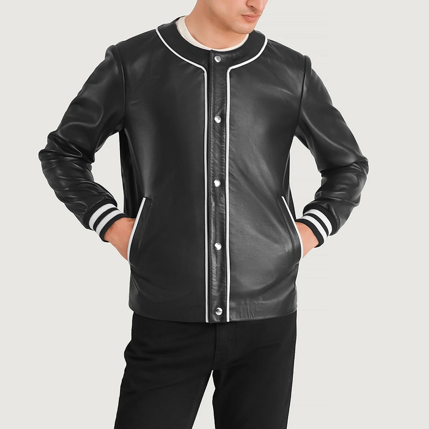 Baseball jacket leather sleeves new arrivals