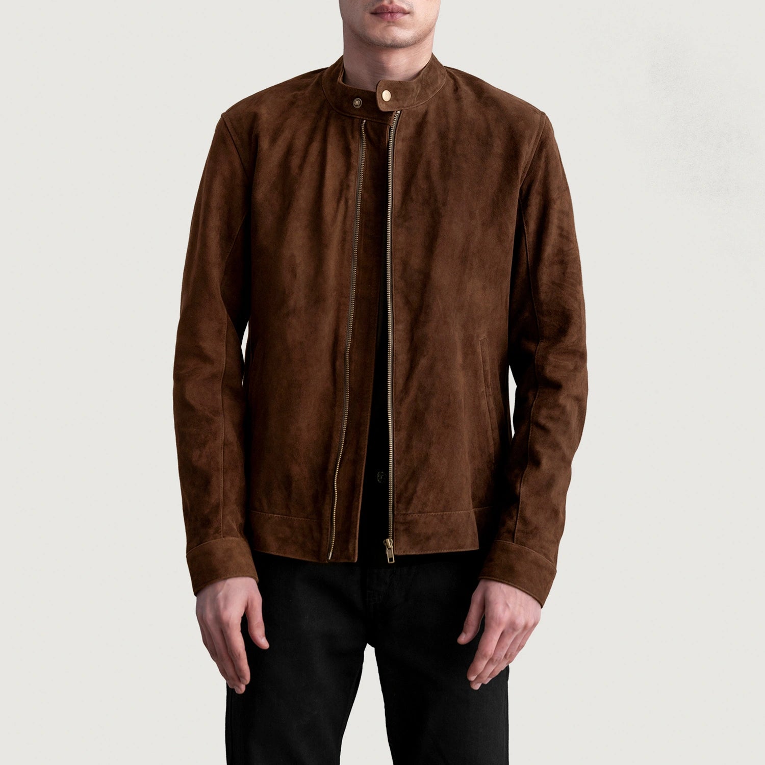 Zen Brown Suede Biker Jacket For Men – The Jacket Maker Zen Brown Suede Biker Jacket For Men – The Jacket Maker