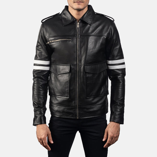 Mens-Dragonhide-Black-Leather-