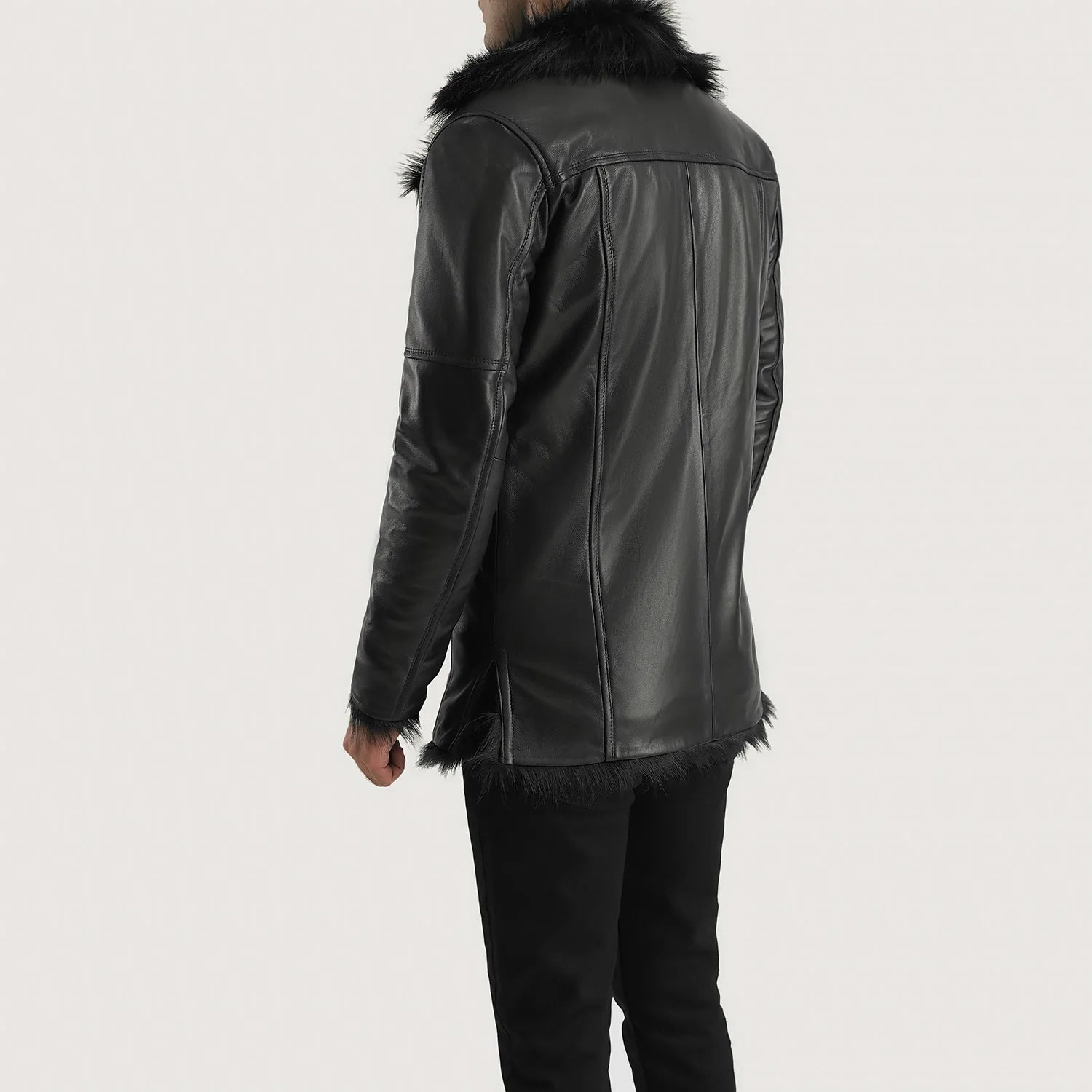 Men's Furcliff Black Leather Coat – The Jacket Maker Men's Furcliff Black Leather Coat – The Jacket Maker