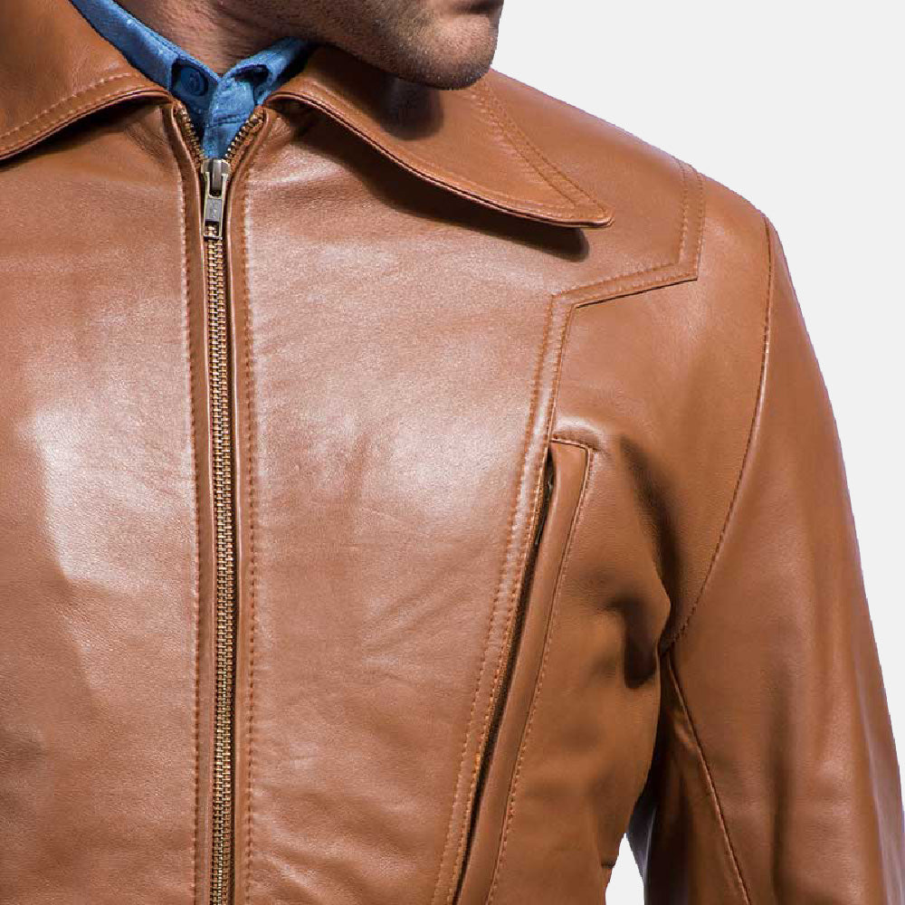 Men's Old School Brown Leather Jacket – The Jacket Maker