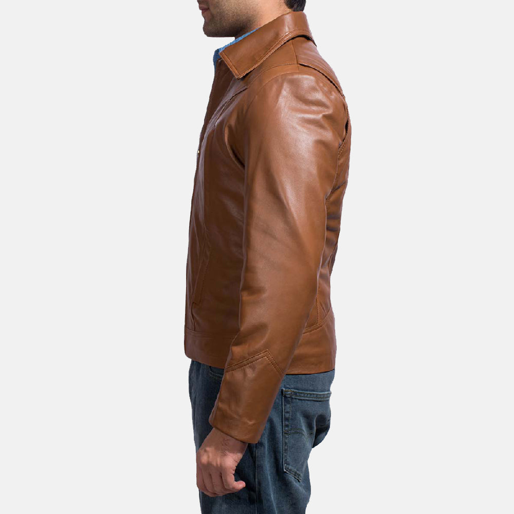 Men's Old School Brown Leather Jacket – The Jacket Maker