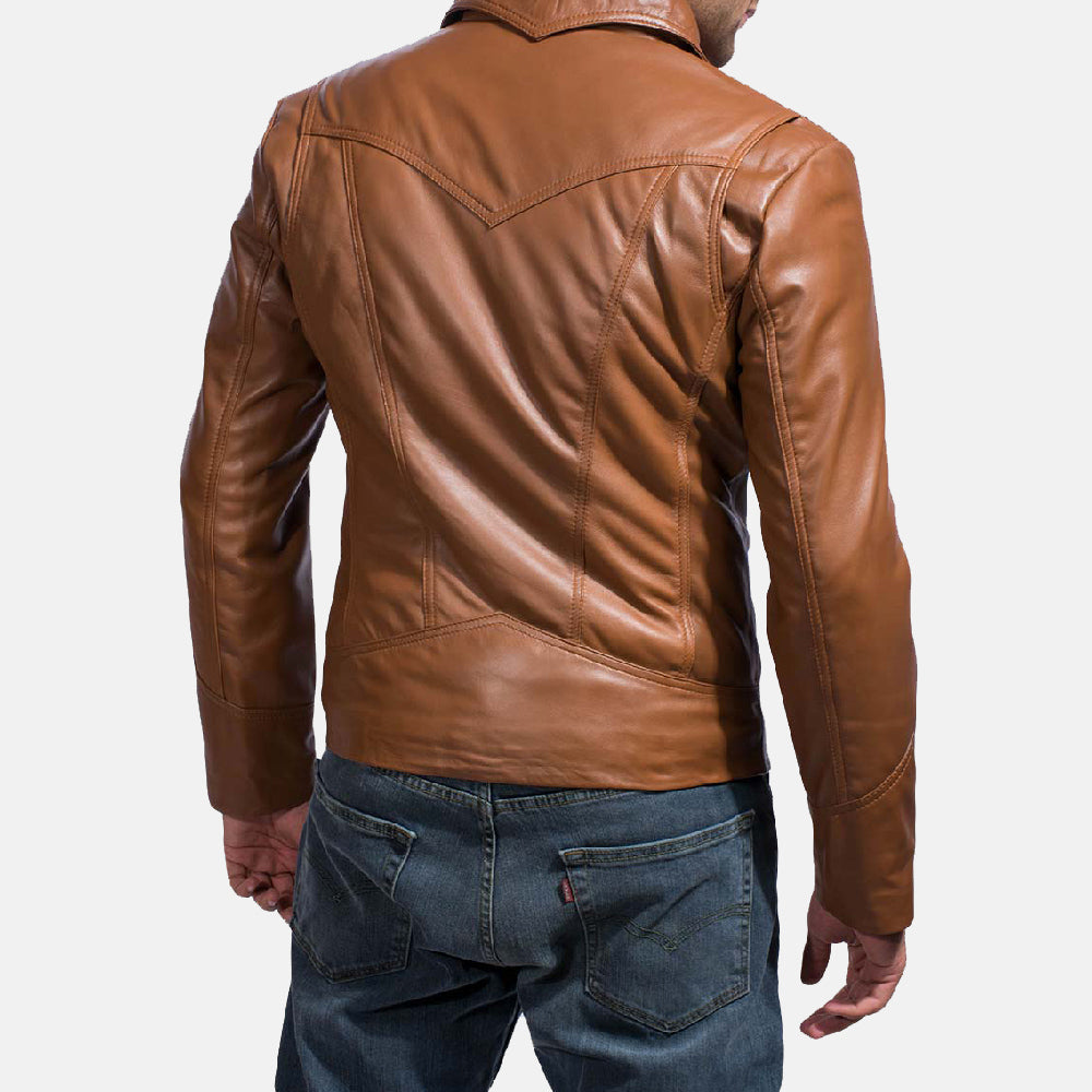Men's Old School Brown Leather Jacket – The Jacket Maker