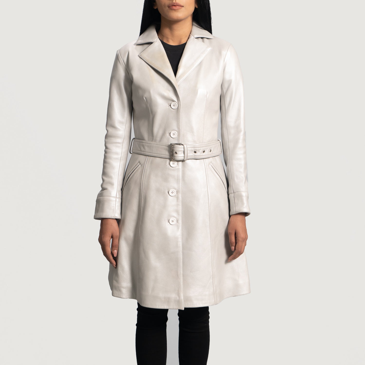 Women s Leather Trench Coat Buy Leather Trench Coat For Women in Canada The Jacket Maker
