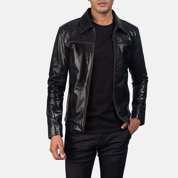 Men's Mystical Black Leather Jacket – The Jacket Maker