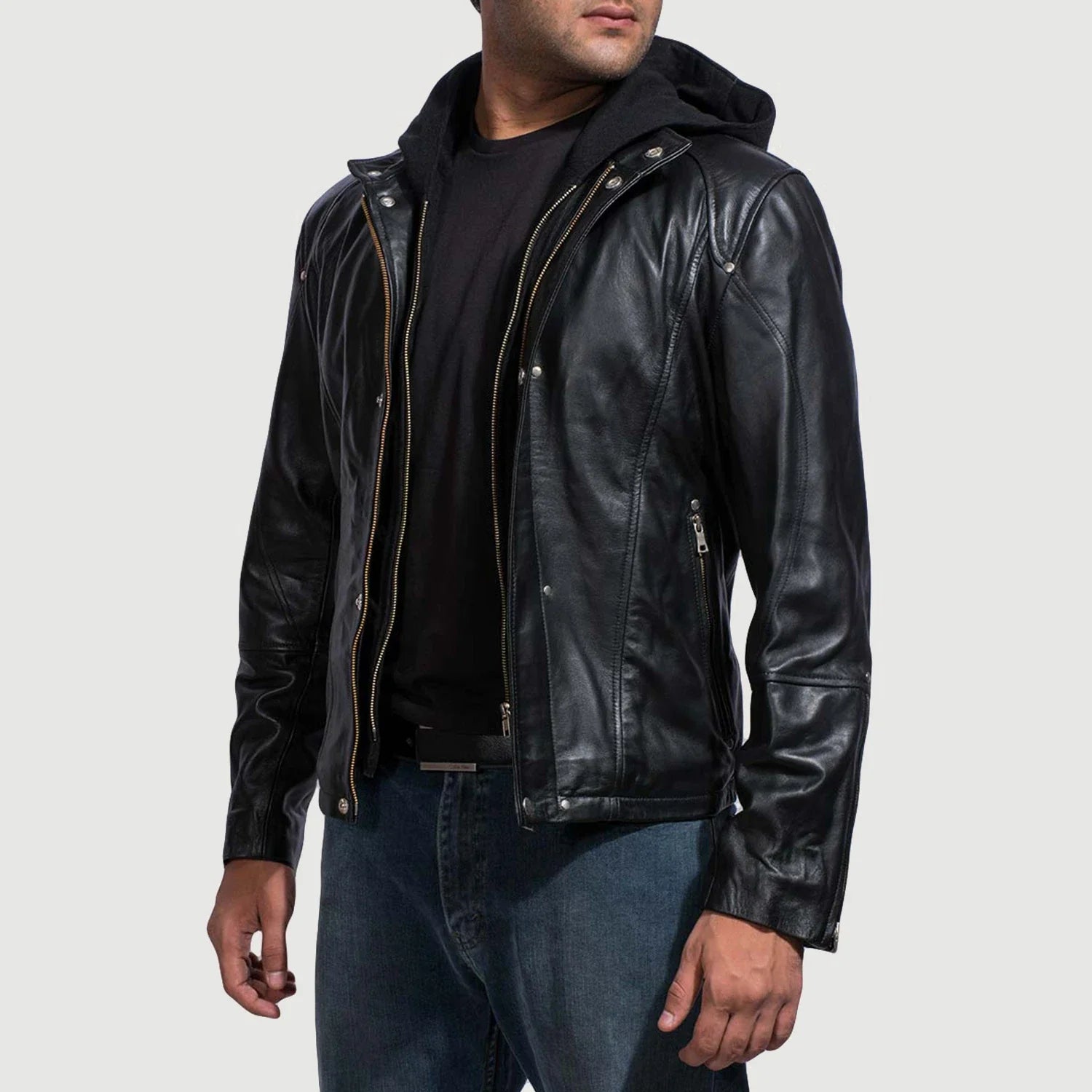 Men's Highschool Black Leather Jacket – The Jacket Maker Men's Highschool Black Leather Jacket – The Jacket Maker