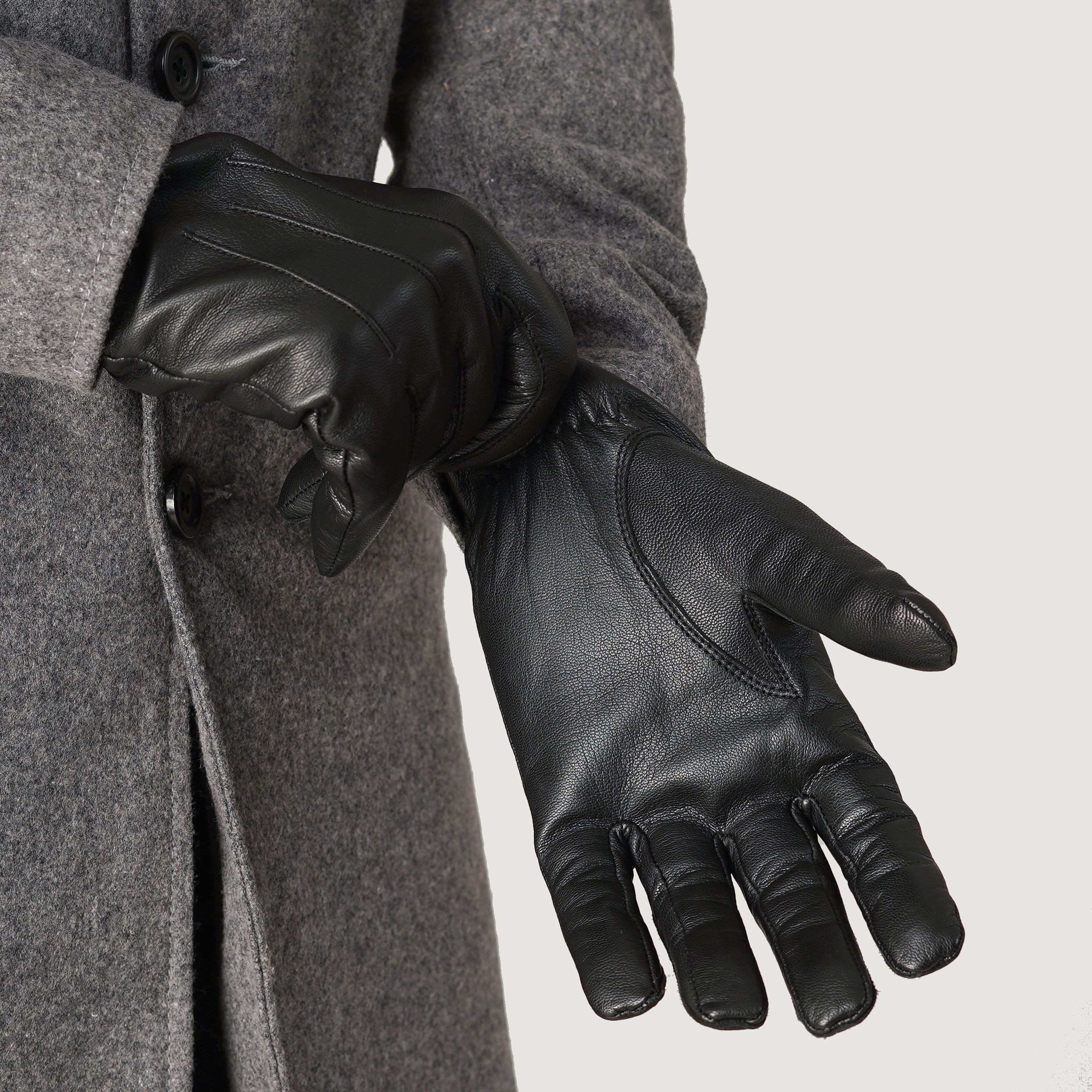 Ralph Black Leather Dress Gloves For Men - The Jacket Maker Canada Ralph Black Leather Dress Gloves For Men - The Jacket Maker Canada