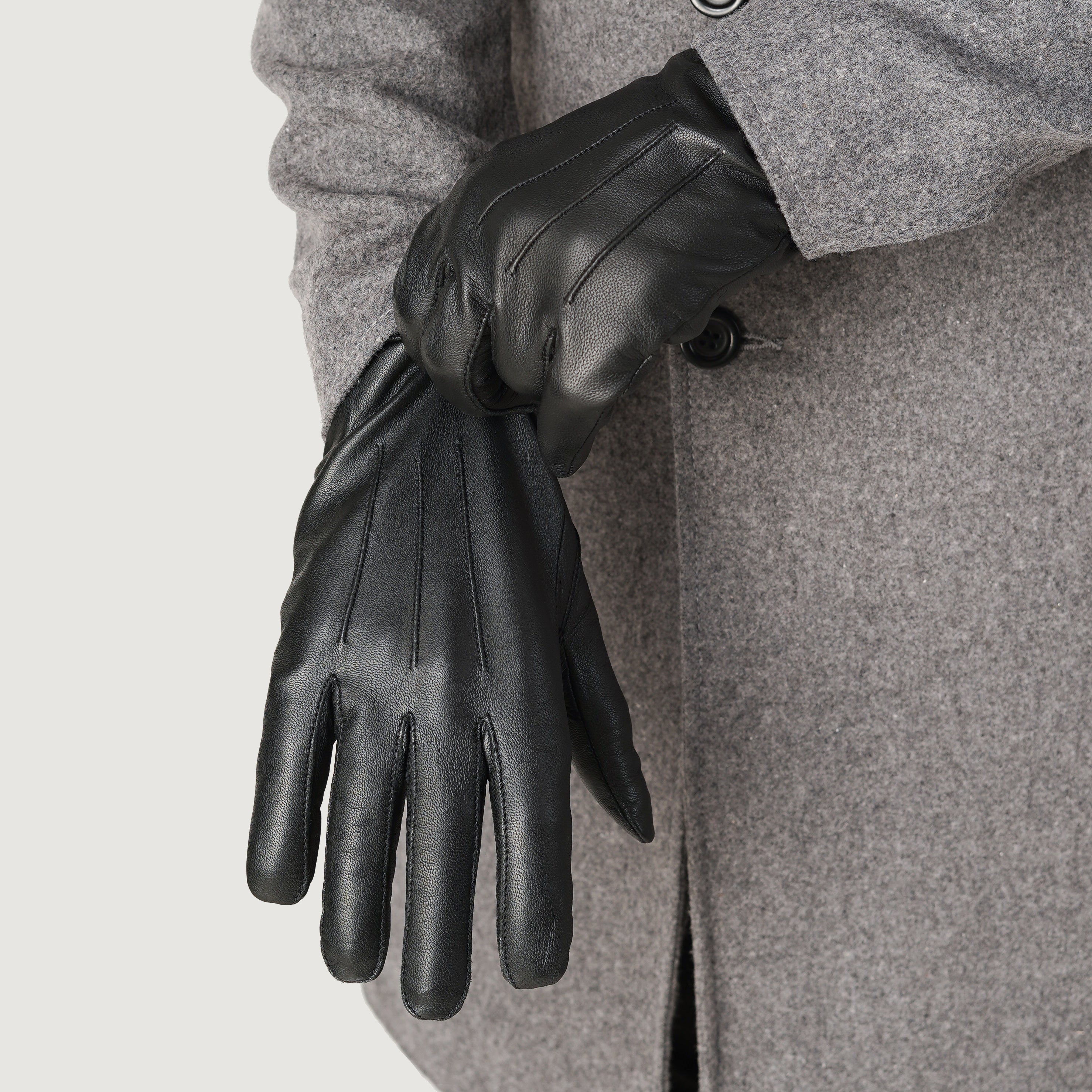 Ralph Black Leather Dress Gloves For Men - The Jacket Maker Canada Ralph Black Leather Dress Gloves For Men - The Jacket Maker Canada
