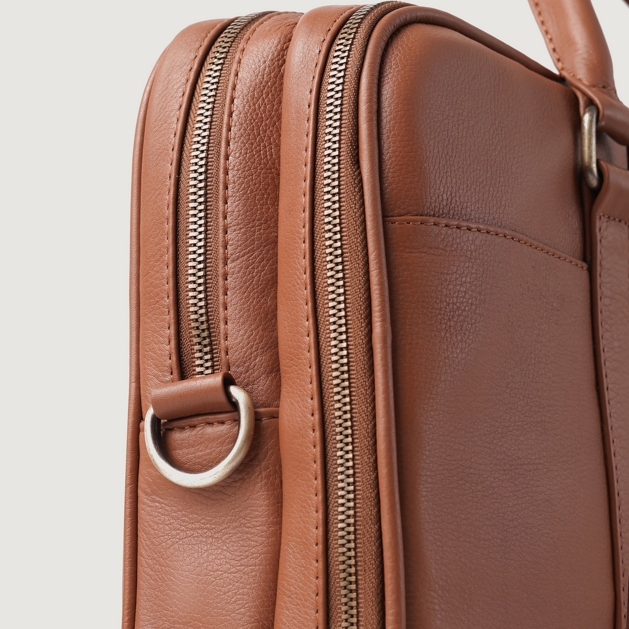 The Preston Brown Leather Briefcase For Men & Women - The Jacket