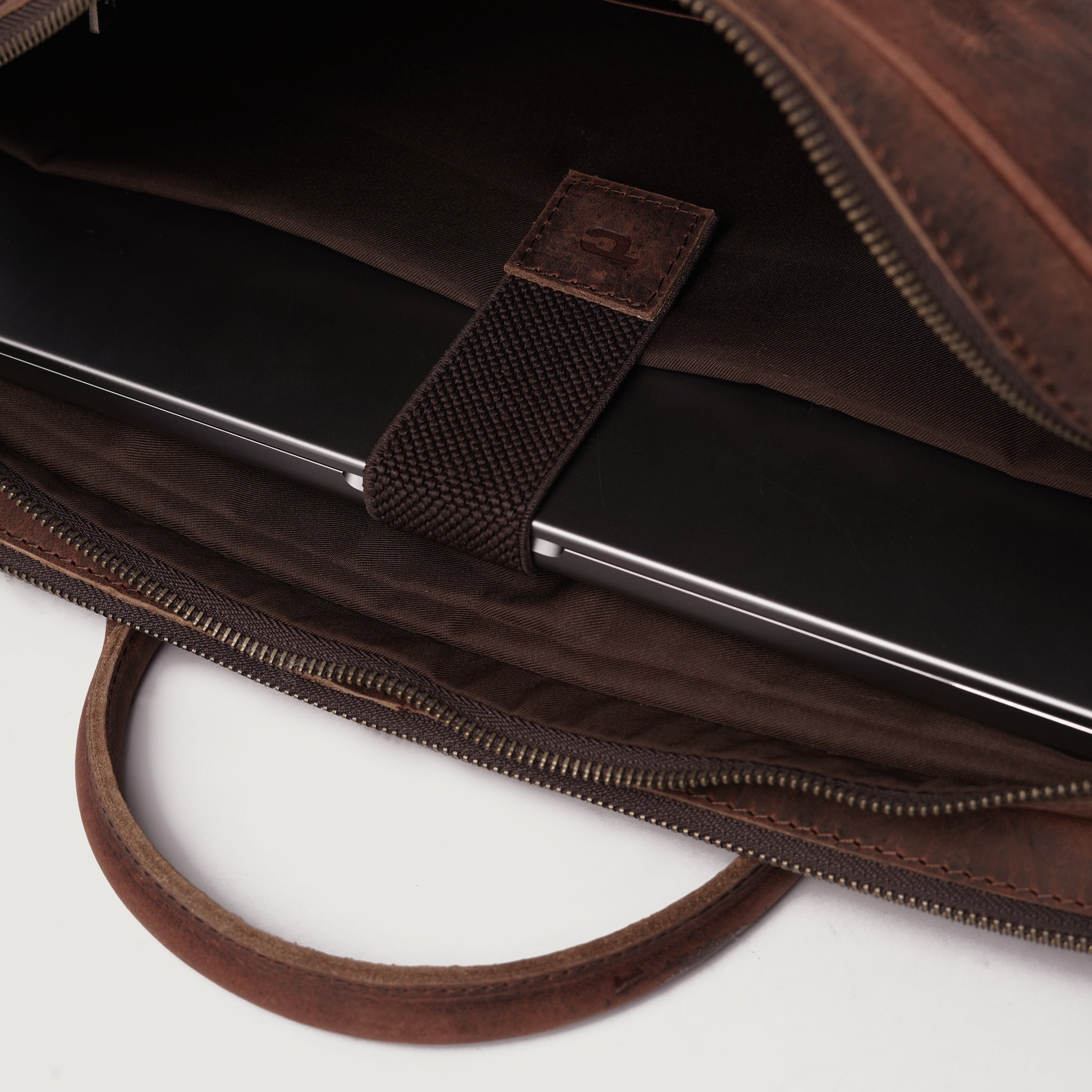 The Preston Vintage Distressed Brown Leather Briefcase For Men