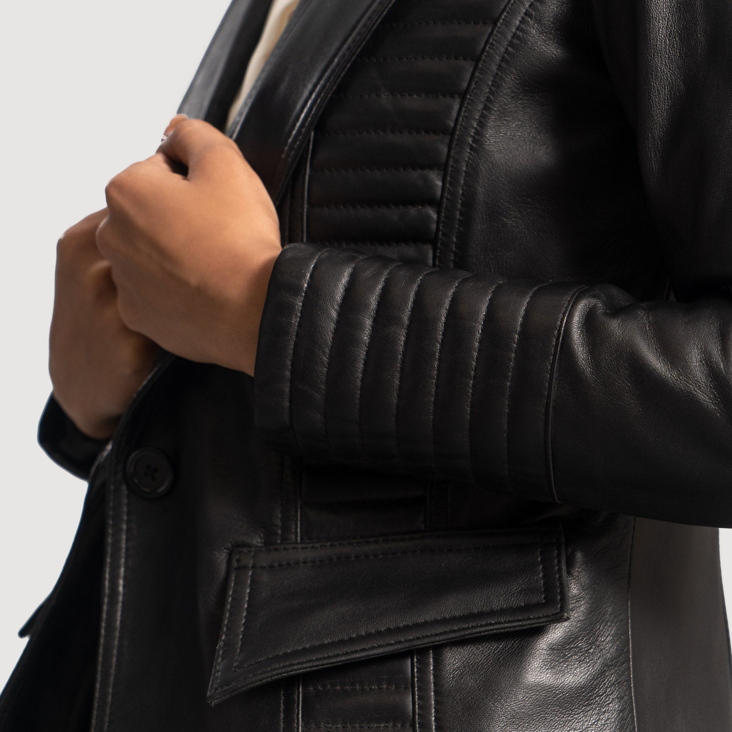 Women's Selina Black Leather Blazer – The Jacket Maker
