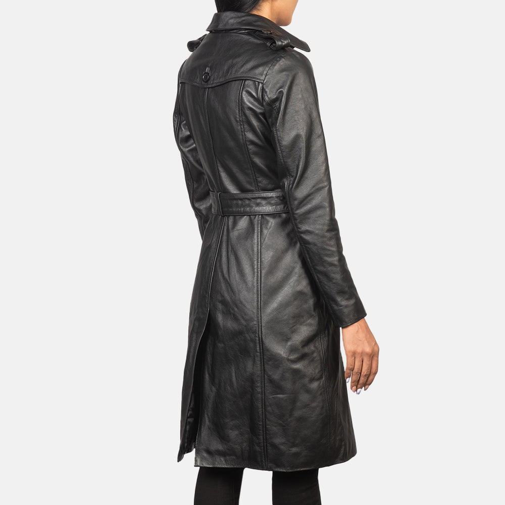 Alice Double Breasted Leather Coat