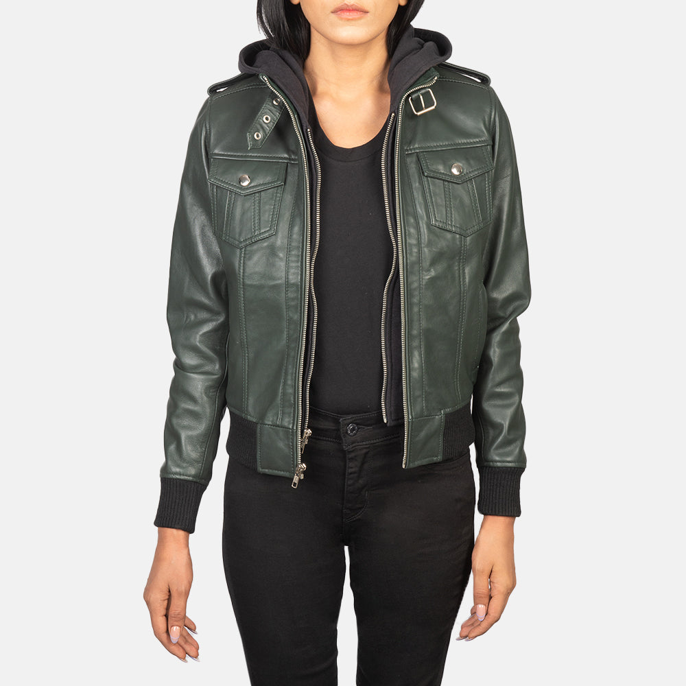 Women s Hooded Leather Jackets Buy Hooded Leather Jackets For Women in Canada The Jacket Maker