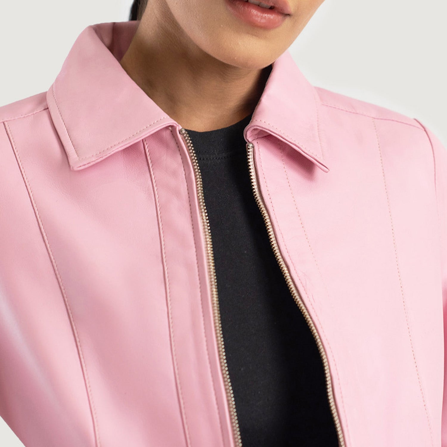 レザージャケット・コート Pinko FEVER WASHED LEATHER JACKET WITH COLLAR Nappa leather biker jacket PINKO → Shop Online
