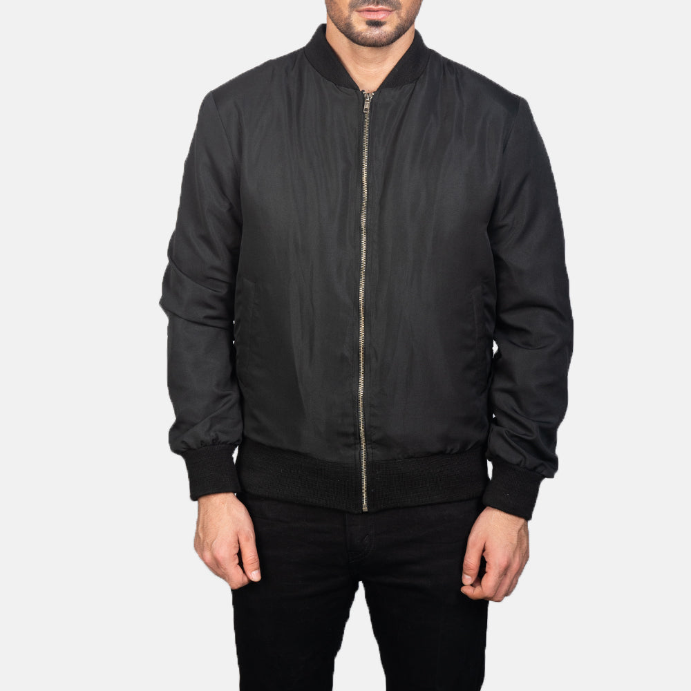 Men's Zack Black Bomber Jacket – The Jacket Maker