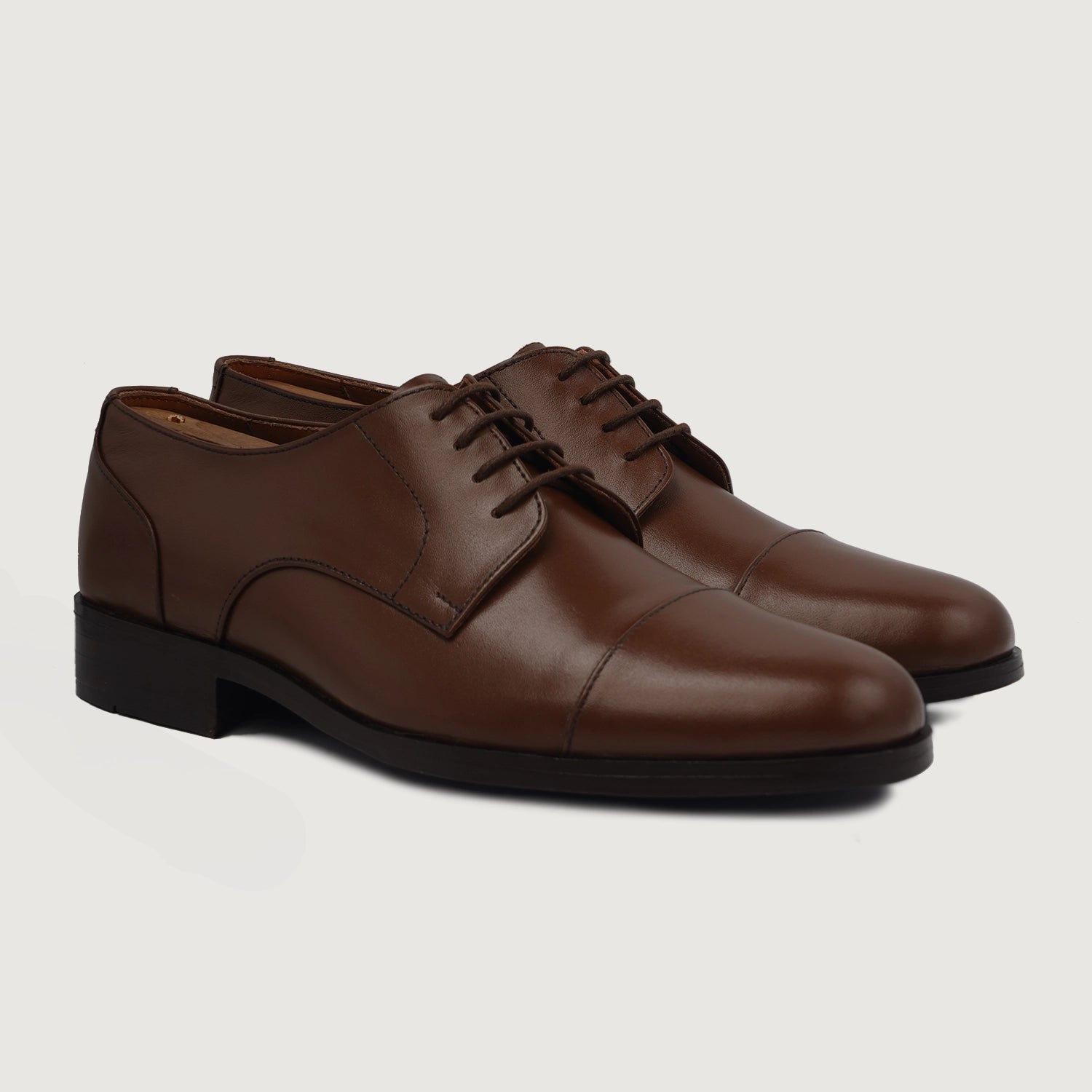Men's Attorney Derby Brown Leather Shoes – The Jacket Maker
