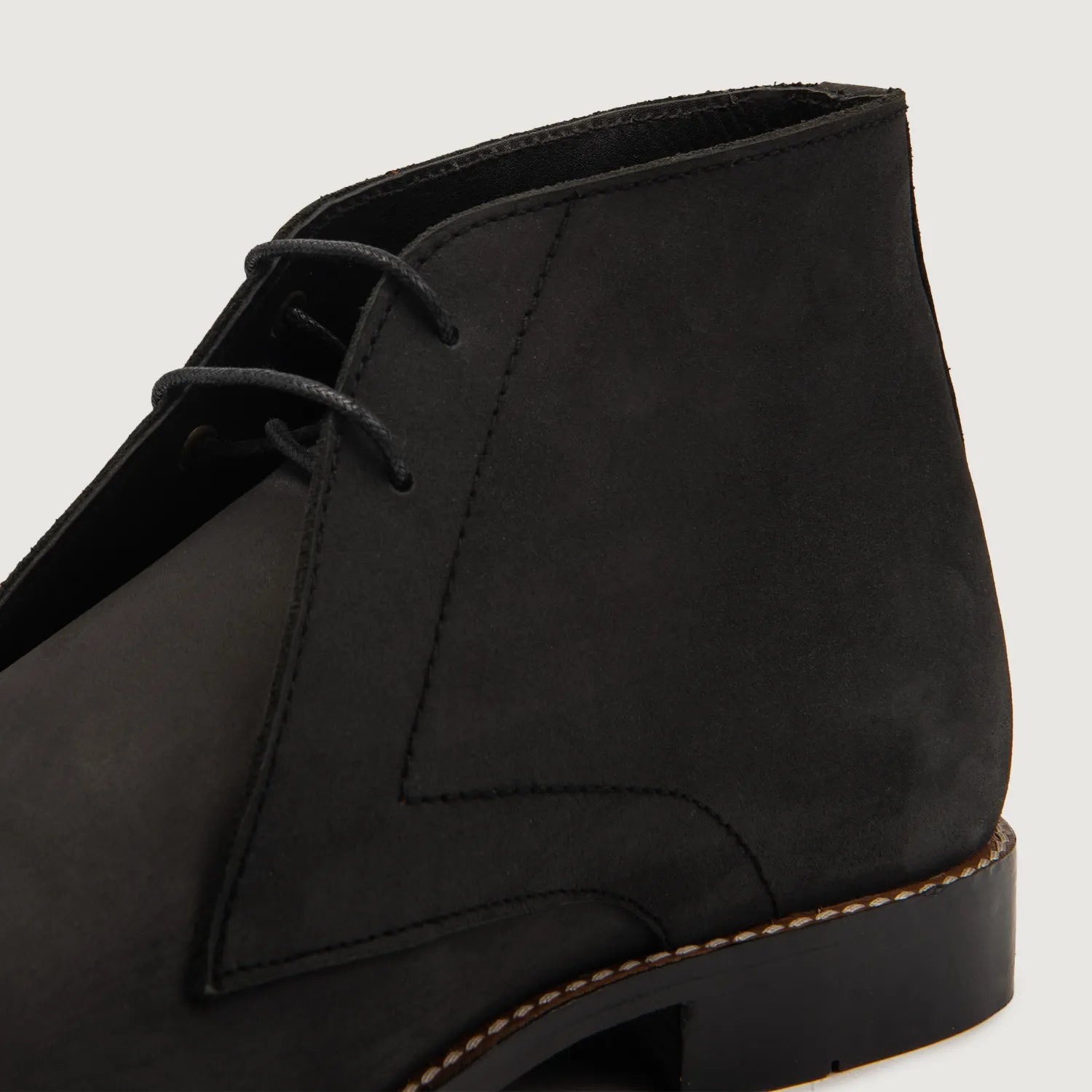 Men\'s Black Leather Chukka Boot - Classic Lace-Up Comfort London Fog Broadstreet Mens Black Dress Chukka Boots 9M  main image 2