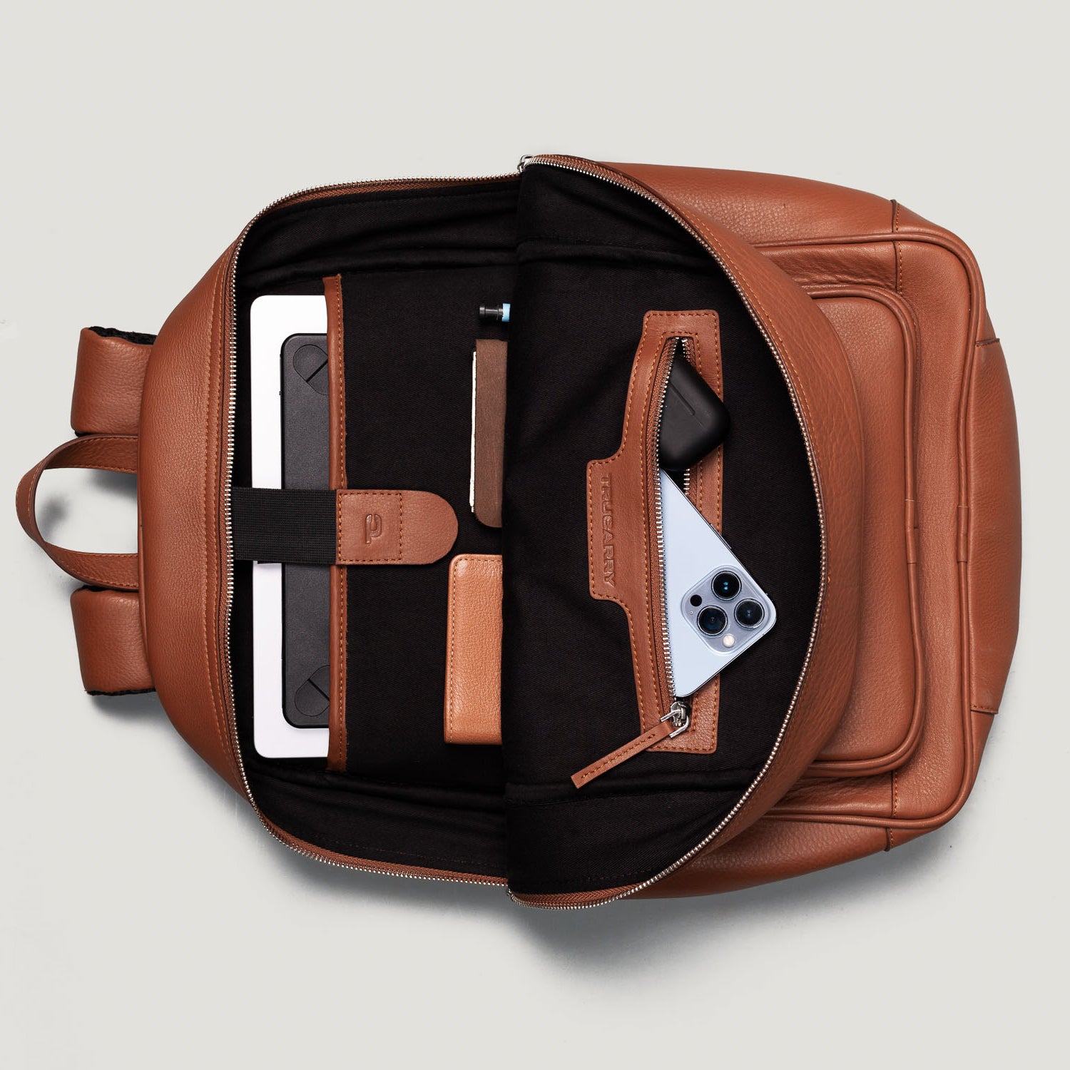 The Philos Brown Leather Backpack For Men & Women – The  display picture 1