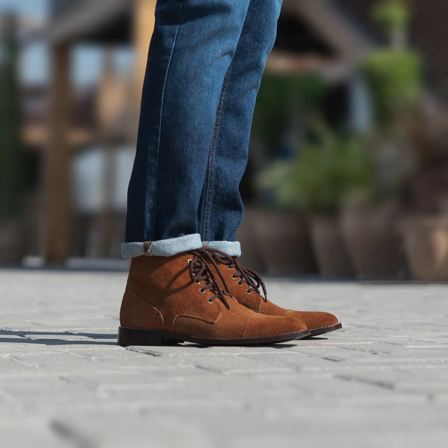 Men's Knight Derby Brown Suede Leather Boots – The Jacket Maker