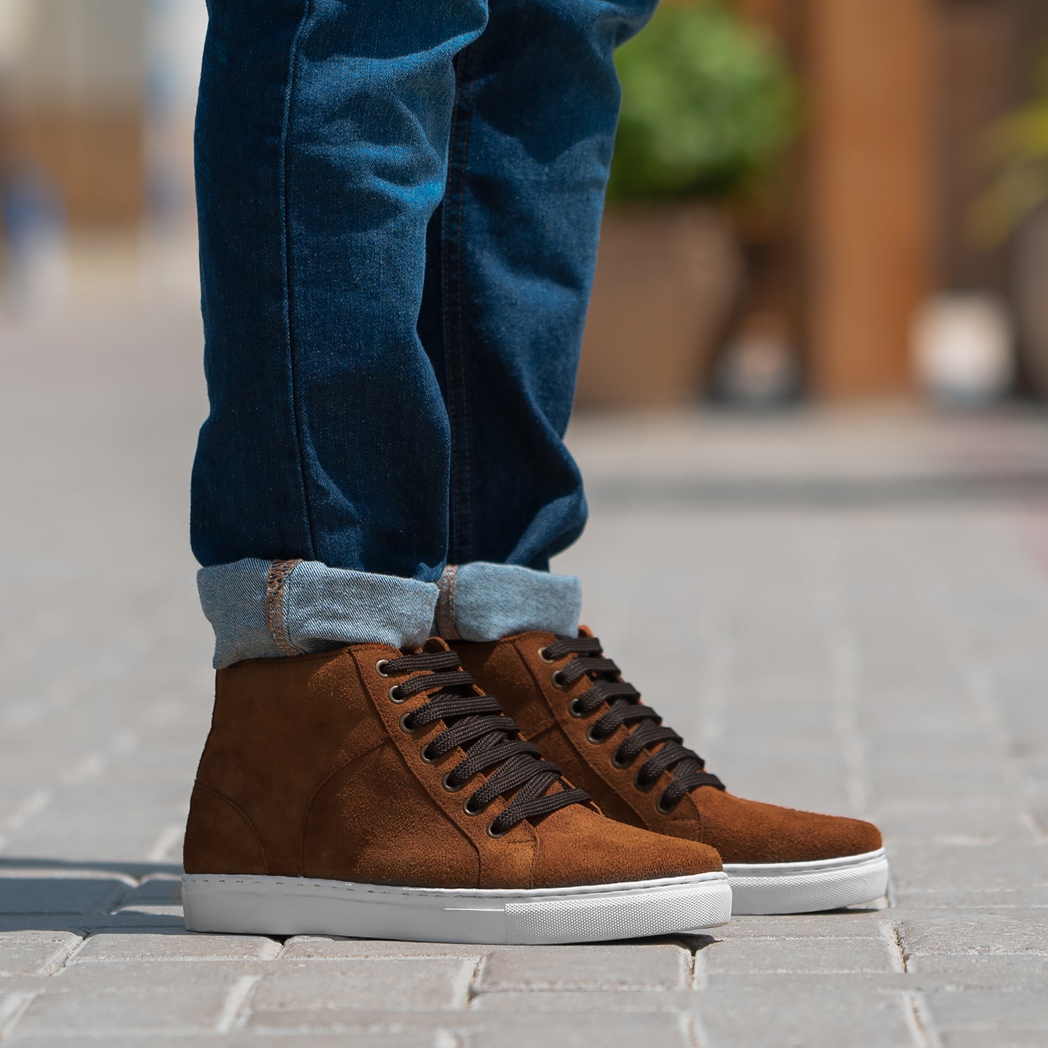 High top suede sneakers cheap
