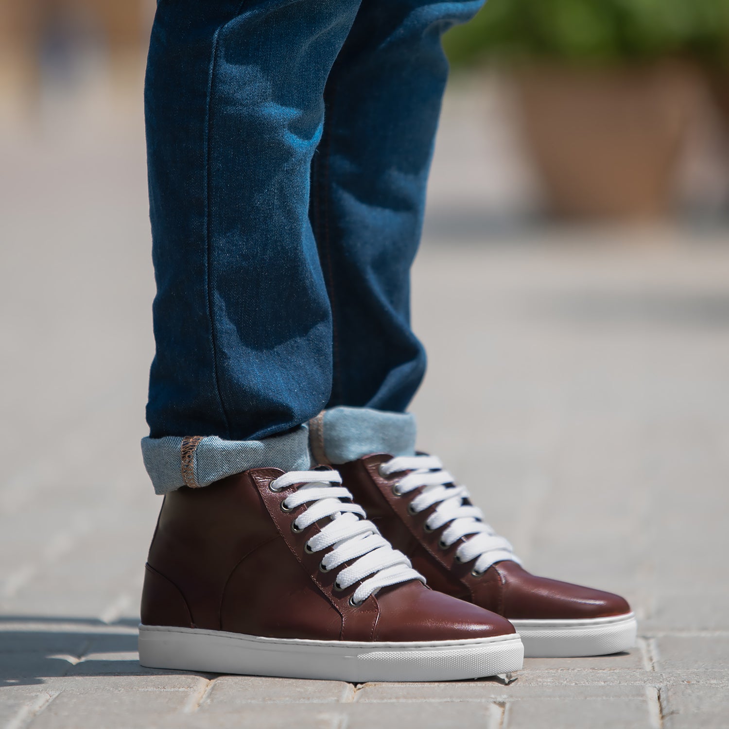 Marty High Top Brown Suede Sneakers For Men - The Jacket Maker