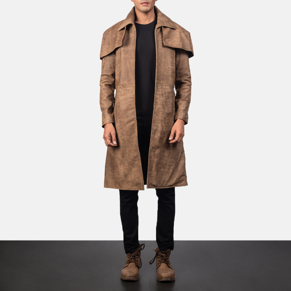 Leather duster jacket best sale