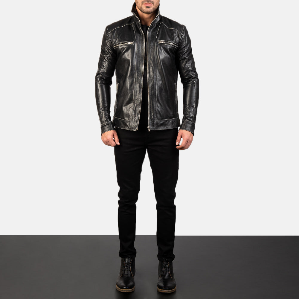 Hudson leather jacket mens deals