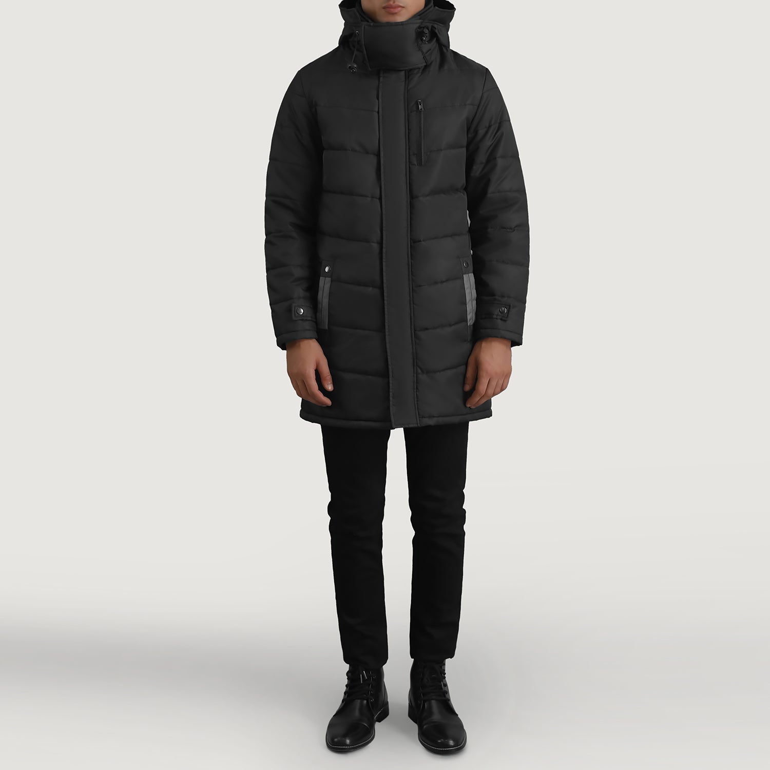 Moore Black Hooded Parka Jacket For Men – The Jacket Maker