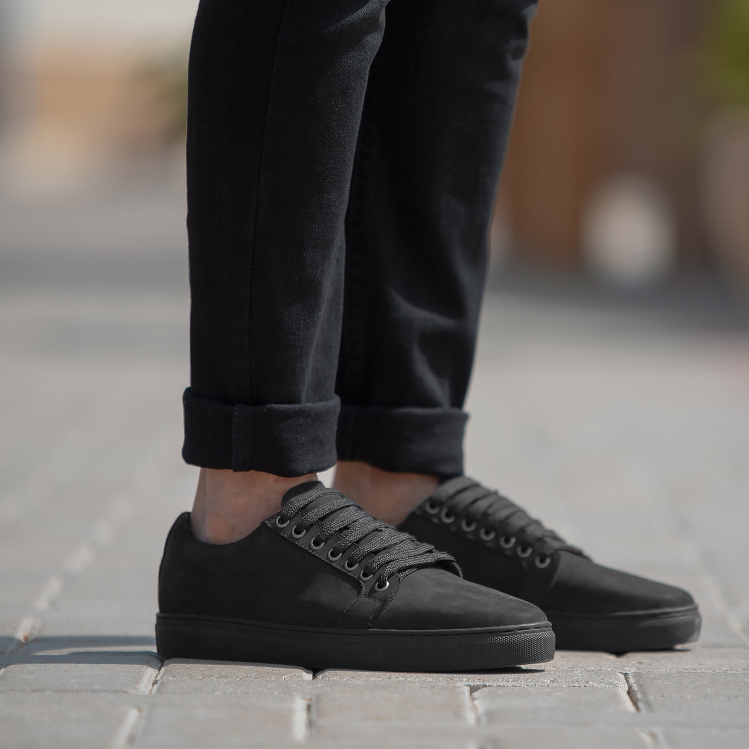 Black nubuck sneakers cheap