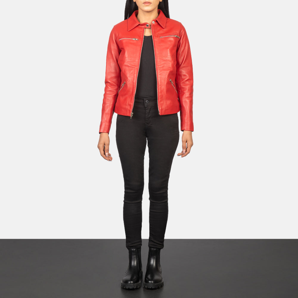 Women's Tomachi Red Leather Jacket – The Jacket Maker