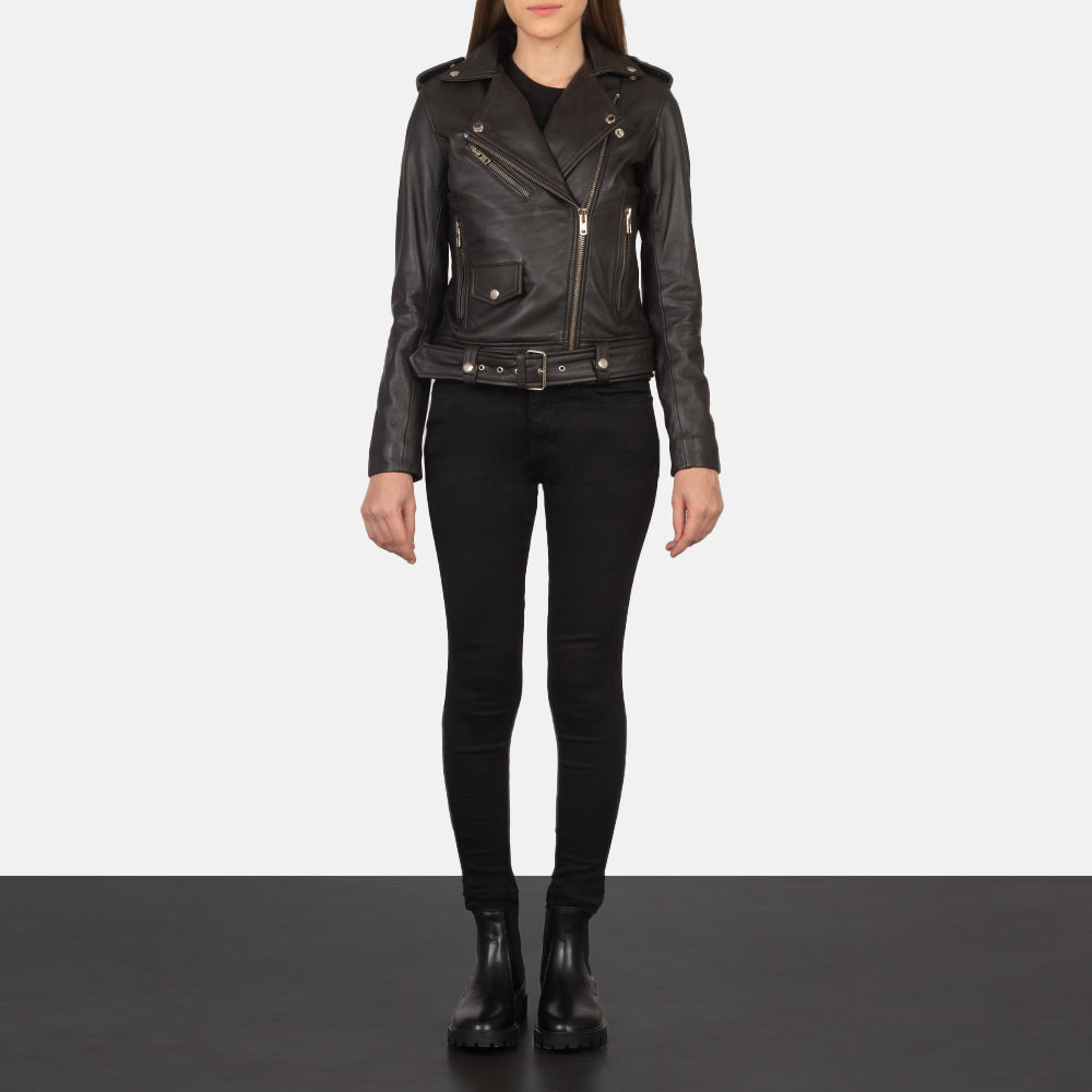 アリソンブラウン ALIVE WITH PLEASURE JACKET Women's Alison Brown Leather Biker Jacket – The Jacket Maker