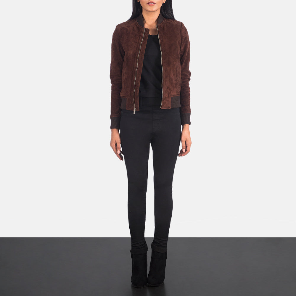 Suedette bomber jacket hot sale